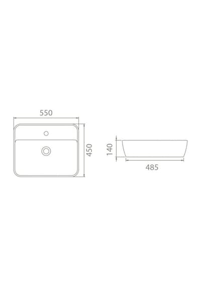Cerastyle One Lavabo 55x45 Cm Batarya Delikli A