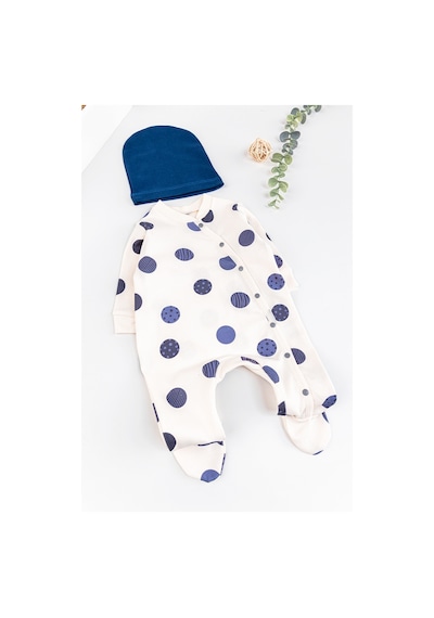 Babymod Gezegen Figürlü Şapkalı Erkek Bebek Tulum Takım 001