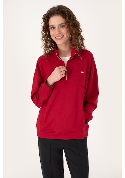 U.S. Polo Assn. U.s. Polo Assn. Kadın Sweatshirt 50314221-vr104 Koyu Frambuaz/dark Raspberry