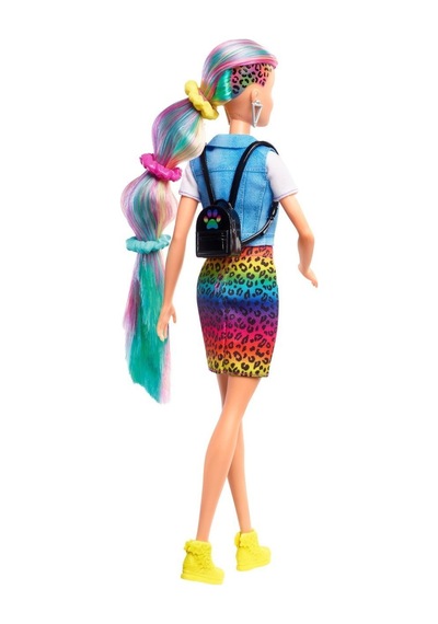 Grn81 Barbie. Leopar Desenli Saçlar    Bebeği
