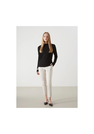 LC Waikiki Yeni Sezon Beli Lastikli Dar Fit Kadin Pantolon - S5ık82z8 Stone