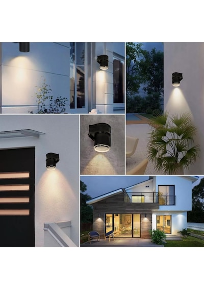 Tekli Çağlayan Aplik Ip54 Dış Mekan Zita Bahçe Aydınlatma Duvar Apliği + Gu10 Led Ampul Gün Iş Diğer