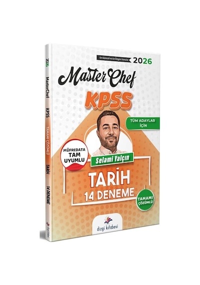 Dizgi Kitap 2026 Kpss Tarih Masterchef 14 Deneme Çözümlü - Selami Yalçın Dizgi Kitap