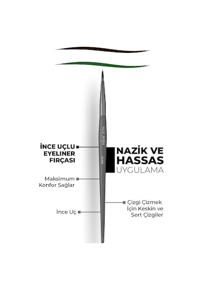 Alix Avien İnce Uçlu Eyeliner Fırçası Eyeliner Brush Aa299