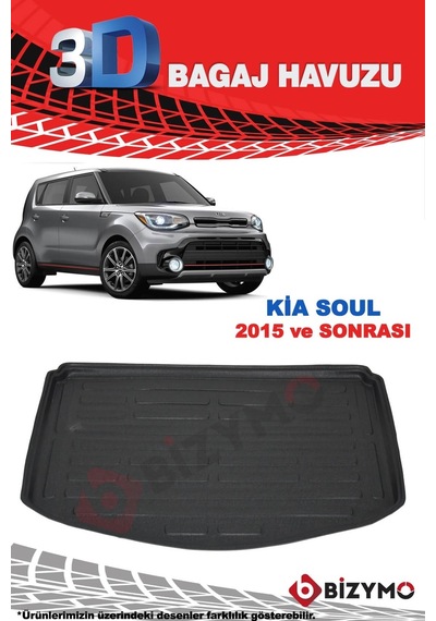 Kia Soul 2015 Ve Sonrası 3d Bagaj Havuzu Bizymo