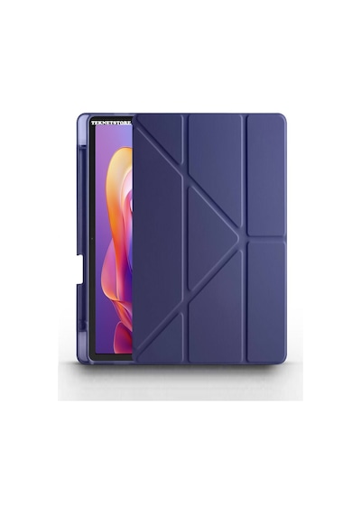 Xiaomi Redmi Pad 2 11 İnç Kılıf Standlı Kalem Bölmeli Akıllı Trifolding Silikon Koruyucu Kapak Pembe