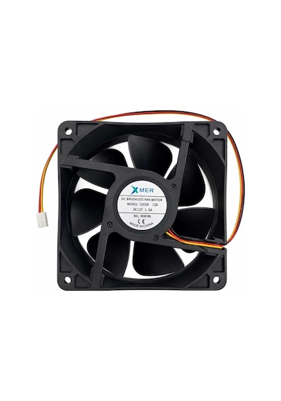 120x120x38mm Rulmanlı 12cm 12v 1.0a 3p Xmer 3 Uçlu Fan 120x120x25mm