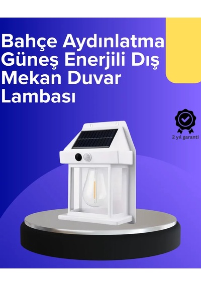 Güneş Enerjili Hareket Sensörlü Duvar Lambası Standart