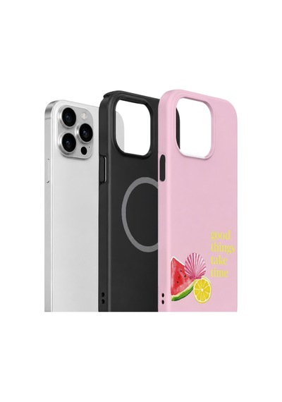 Apple iPhone Uyumlu 15 Pro Vorian Çift Katmanlı Magsafe Kılıf Good Things Fruit Corner
