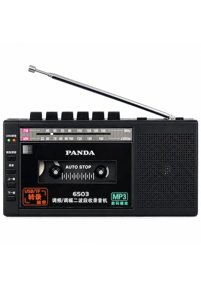 Panda 6503 Taşınabilir Kasetçalar Ses Kayıt Cihazı Fm/am Radyo Usb Tf Kart Mp3/wma Kasetten Dijitale Aktarım