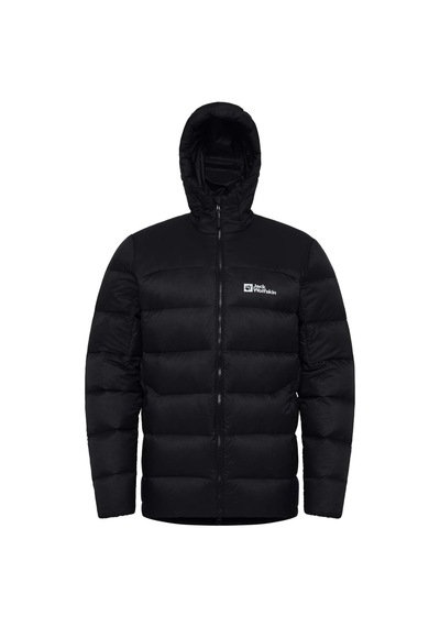 Jack Wolfskin Erkek Outdoor Montu Nebelhorn Down Siyah Kapüşonlu Renkli Siyah