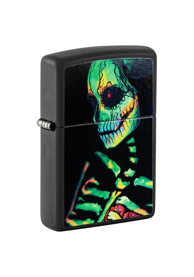 Zippo 218 Glowing Skull Design Çakmak Çok Renkli