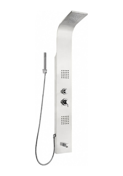 Rondo Krom Inox Hidromasaj Duş Paneli Acar 04.05.190 Açık Gri