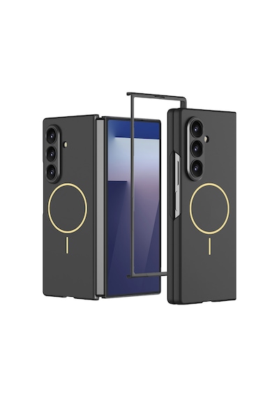 Galaxy Uyumlu Z Fold 7 Kılıf Wireless Şarj Özellikli Kıpta M-safe Ultra İnce Kapak Lacivert