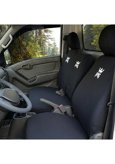 Hyundai H-100 Siyah Penye Oto Koltuk Kılıfı - King Baskılı