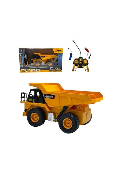Scowetto Uzaktan Kumandalı 1:24 Ölçek Kamyon Damperli Full Fonksiyon Kamyon İş Makinası sarı