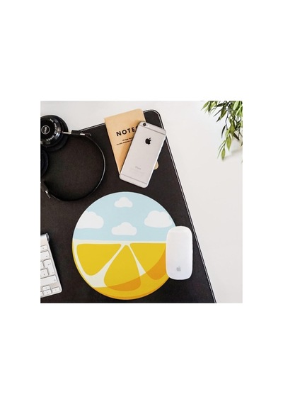 Hediyesepeti Limon Desenli Yuvarlak Mousepad 20 X 20 Cm Sku: Zeus8690010136114