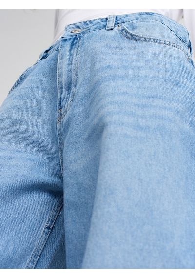 Dilvin 71788 Loose Fit Denim Pantolon-mavi Mavi