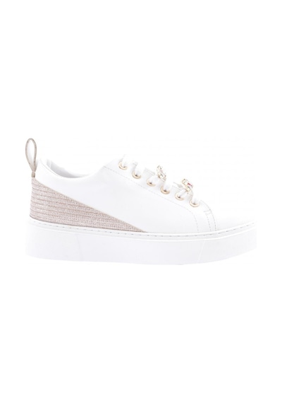 Dgn Es863-23y Kadin Kalin Renkli Kristal Taşli Sneakers Ayakkabi ES863-2007-R0198 Beyaz