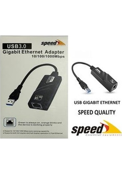 Speed Ue050 10-100-1000 Usb 2.0-3.0 Gigabit Ethernet Çevirici