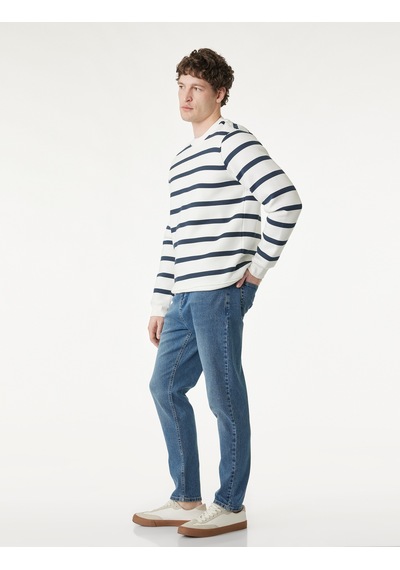 Koton Regular Fit Normal Bel Pamuklu Tapered Jean Pantolon - Joe Jean Orta İndigo 7wam40039nd Koton Regular Fit Normal Bel Pamuklu Tapered Jean Pantolon - Joe Jean Orta İndigo 7wam40039nd