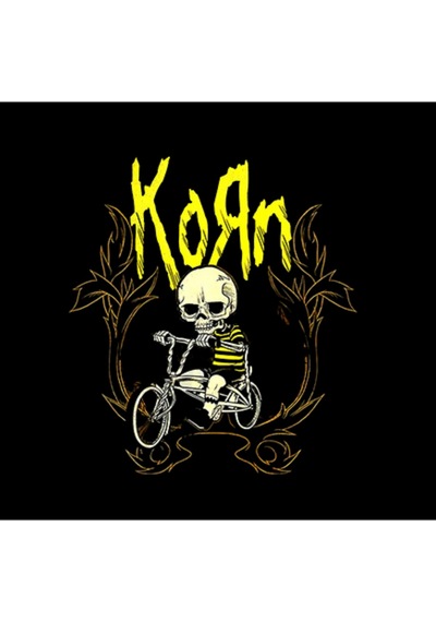 Korn Müzik Grubu Baskılı Unisex %100 Pamuk Siyah Kapüşonlu Sweatshirt Siyah