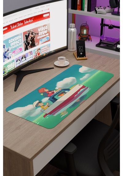Ponyo Anime V5 - 70x30 Xl Gaming Kauçuk Kaymaz Taban Mouse Pad Fare Altlığı