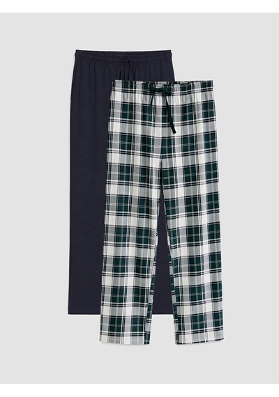 LC Waikiki Lc Waıkıkı Yeşil Regular Fit Erkek Pijama Alt 2'li Paket