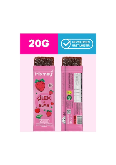 Mixmey Tropik Meyve Bar Serisi 10 Adet | Atıştırmalıklar – Vegan, Glutensiz (20GR X 10 ADET)
