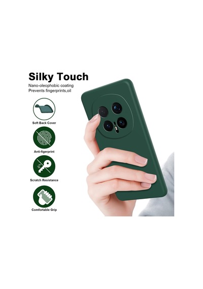 Caseonn Honor Magic 8 Pro Kılıf Kamera Korumalı Mikrofiber Astarlı Lansman Koyu Yeşil