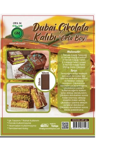 Konak Züccaciye Dubai Çikolatası Kalıp Orta Boy
