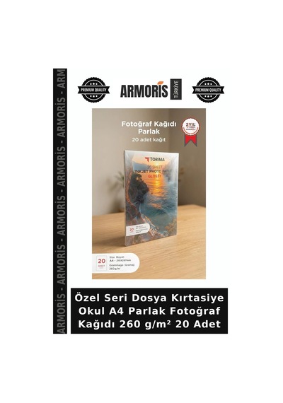 Özel Seri Dosya Kırtasiye Okul A4 Parlak Fotoğraf Kağıdı 260 G/m² 20 Adet