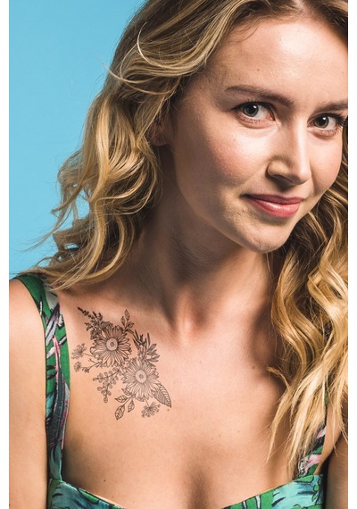 Flowers-4 Geçici Dövme,geçici Tattoo ,vücut Dövme,kol Bilek Dövme,boyun Dövme,sırt Dövme