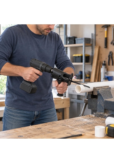 Tr Matkaba Takılan Dekupaj Testere Aparatı, 3 Bıçaklı Tilki Kuyruğu Kesme Adaptörü, Ahşap Plastik İnce Metal K