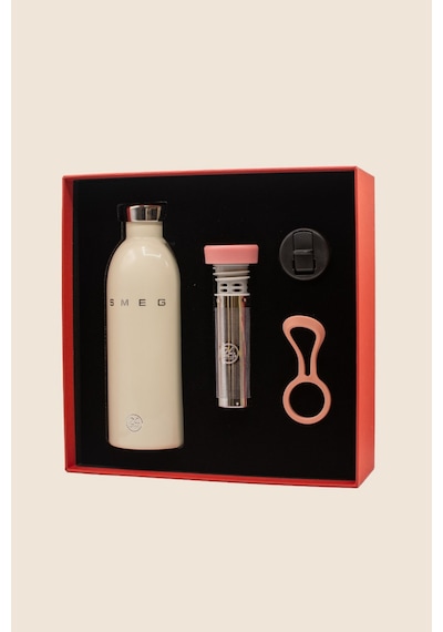Smeg Creme-pink Termos Gift Box Krem