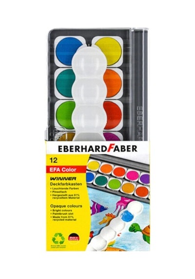 Eberhard Faber Efa Color Sulu Boya Opak 12 Renk 578312 Çok Renkli