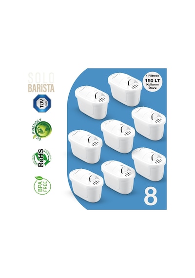 Brita Maxtra+ Pro Uyumlu Purepro Su Arıtma Surahi Filtresi 8 Adet