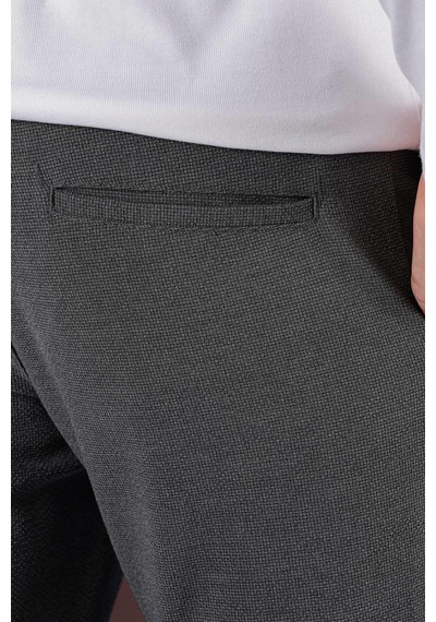 Efor Slim Fit Yan Cepli Dokulu Esnek Casual Antrasit Pantolon P 1139 Antrasit