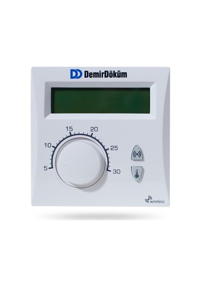 Demirdoküm Kablosuz Oda Termostatı - Beyaz Dijital Lcd Ekran, Rf 6001 Ve Atron, Nitromix, Nitron, Nepto, Adonis, Atromix İle Uyumlu