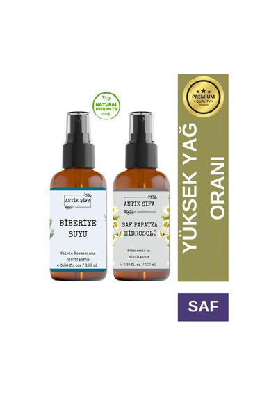 Biberiye Suyu Ve Papatya Suyu Seti -gerginlik Hidrosolü Seti 2x100ml