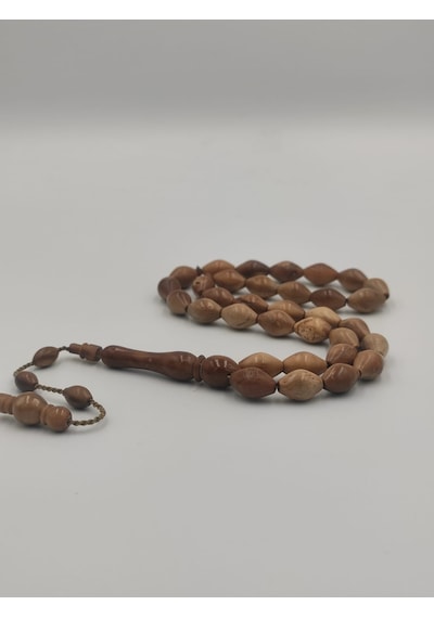 Usta İşcilikli Kuka Tesbih 7 11 Mm Arpa Kesim Takımlı Sistemli Püskül Açık Kahverengi