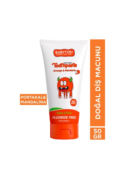 Babyton Organik Diş Macunu Portakal - Mandalina Aromalı 50 G