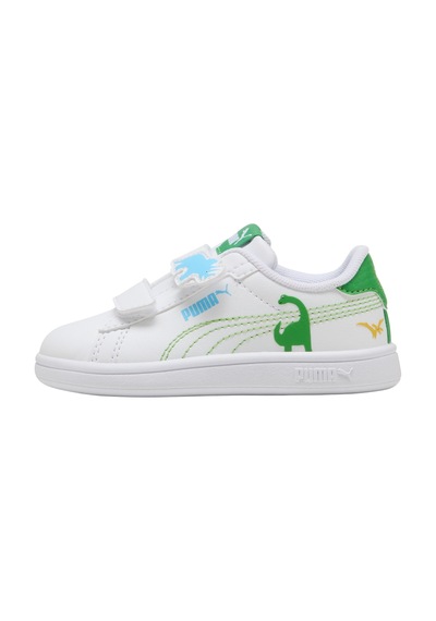 405637-01 Puma Smash 3.0 Dino V Inf Bebek Spor Ayakkabı Beyaz 405637-01 Beyaz - Yeşil