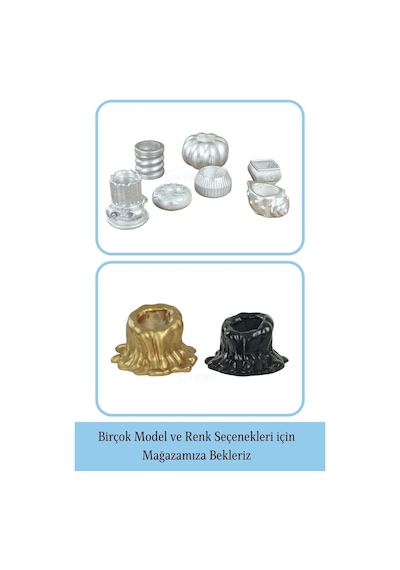Mumluk Şamdan 3 Adet Tealight Uyumlu Deniz Kabuğu Mum Model - Gümüş