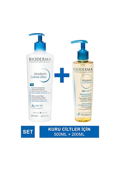 Bioderma Atoderm Cream Ultra 500 ML + Shower Oil 200 ML Bioderma Atoderm Cream Ultra 500 ML + Shower Oil 200 ML