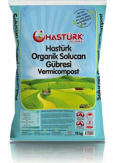 Hastürk Organik Solucan Gübresi 10 Kg. 10 ML