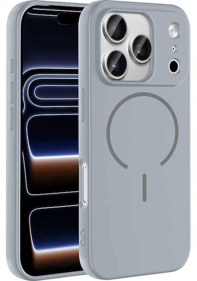 Apple Uyumlu iPhone 17 Pro Max Kılıf M-safe Şarj Özellikli Zore Meta Kapak - Lacivert Lacivert