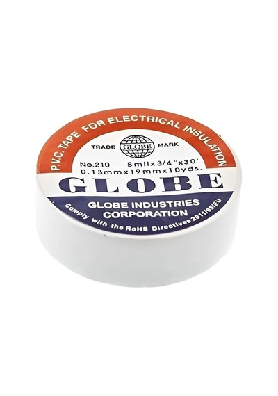 Globe Elektrik İzolasyon Bandı Beyaz 19mm 10 Yrd