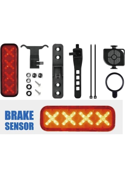 Briviga Lw-r300 Usb Şarjlı 300 Lümen Akıllı Arka Lamba Fren Sensörü Siyah