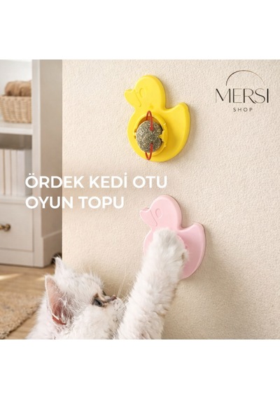 Ördek Şekilli Kedi Otu Oyuncak Duvara Yapışan Catnip Kedi Oyuncağı Oyun Topu